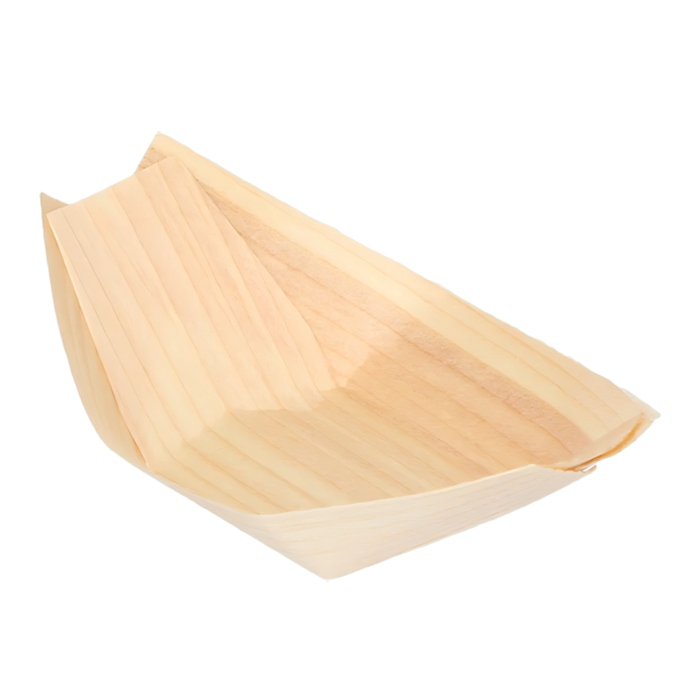 BeGreen FSC® Bio Amuse-Schiff 11,5×7 cm – elegantes Fingerfood-Schiffchen für Buffet & Verkostung