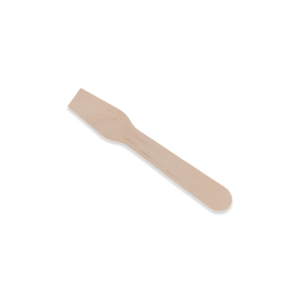 FSC Holz-Eisspatel, 96 mm – nachhaltiger Einwegspatel für Eis & Desserts, ideal für To-Go