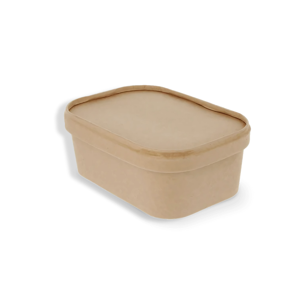 Deckel kraftbraun 500-1000 ml Mikrowellenschalen – umweltbewusst, hygienisch & mikrowellengeeignet