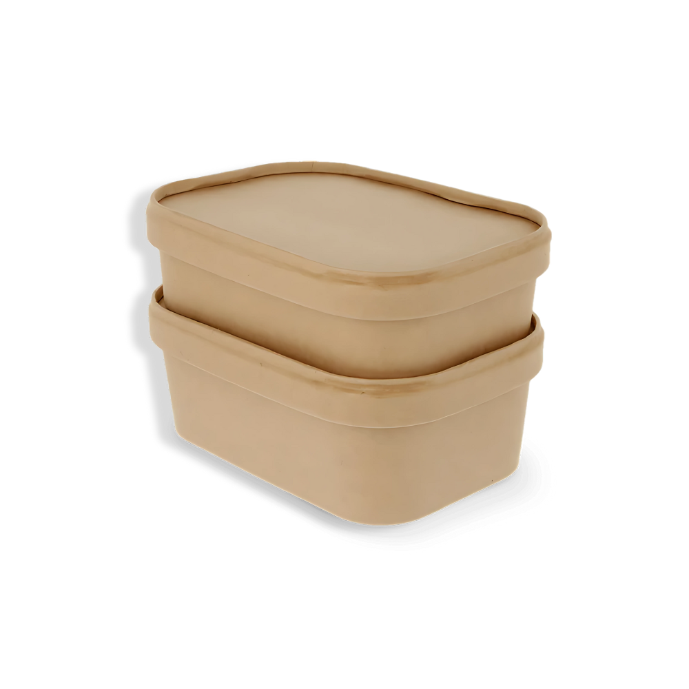 Deckel kraftbraun 500-1000 ml Mikrowellenschalen – umweltbewusst, hygienisch & mikrowellengeeignet