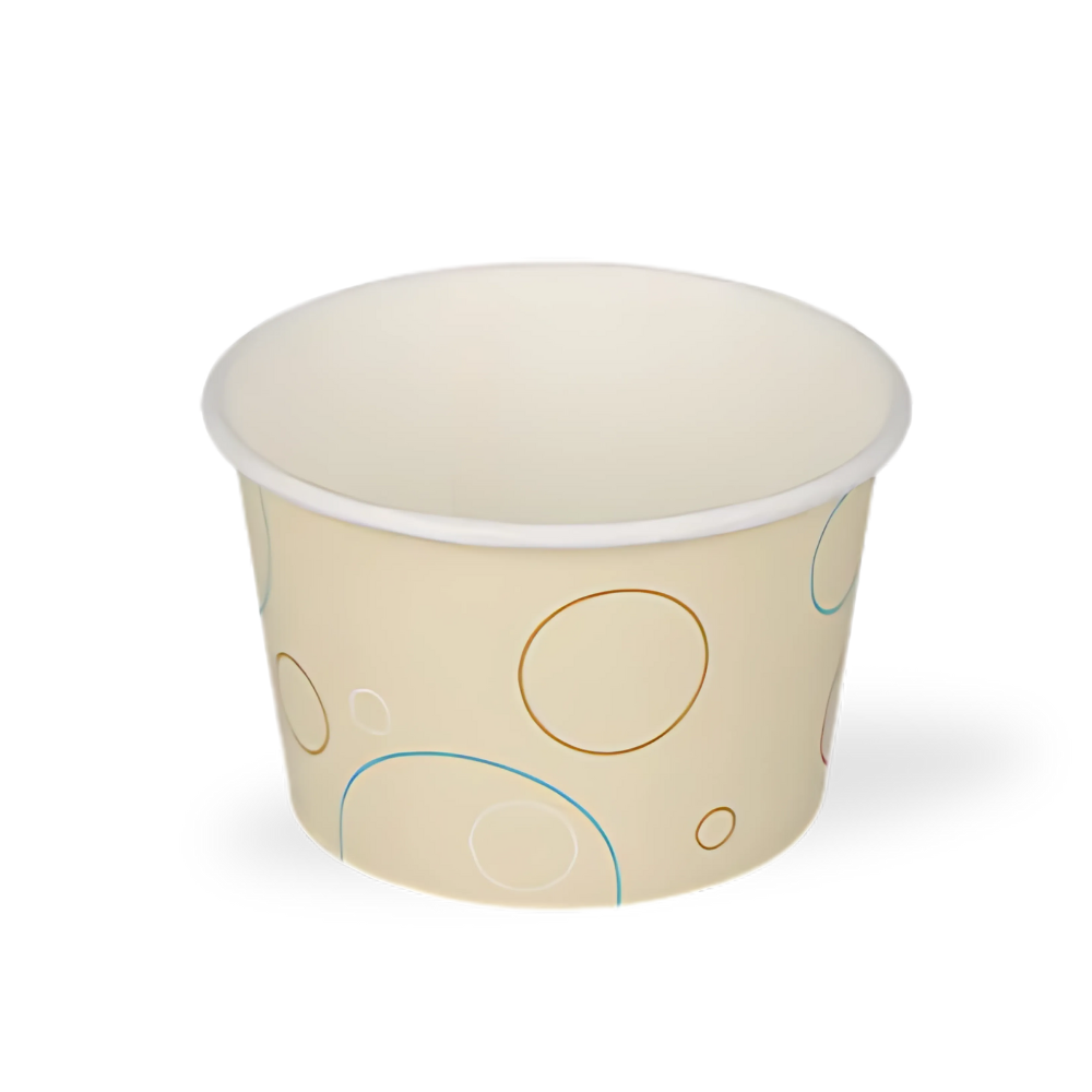 Design-Eisbecher Bubble 120 ml – farbenfroher Kartonbecher für Eisdielen & To-Go-Service