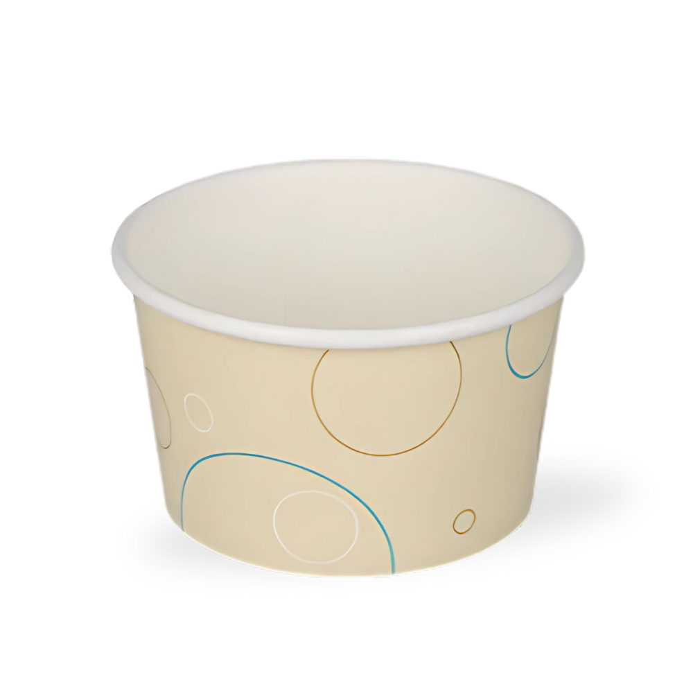 Design-Eisbecher Bubble 150 ml – farbenfroher Kartonbecher für Eisdielen & To-Go