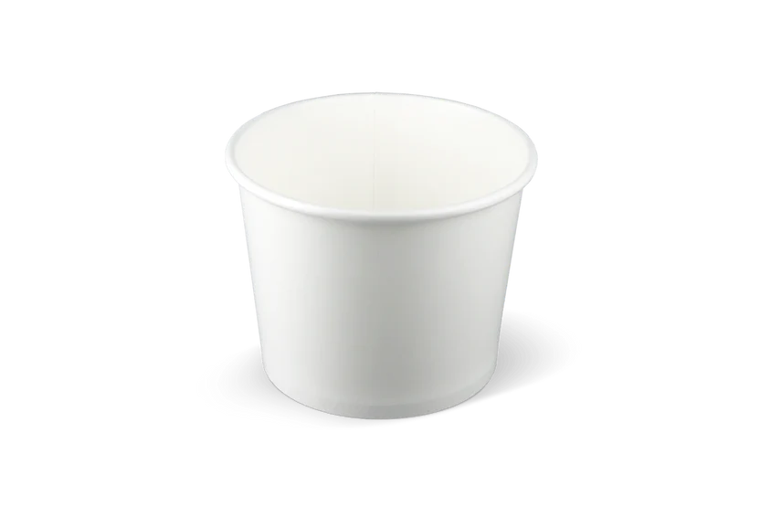Weißer FSC-zertifizierter Eisbecher 300 ml – umweltfreundlicher Pappbecher für Eisdielen & To-Go-Service