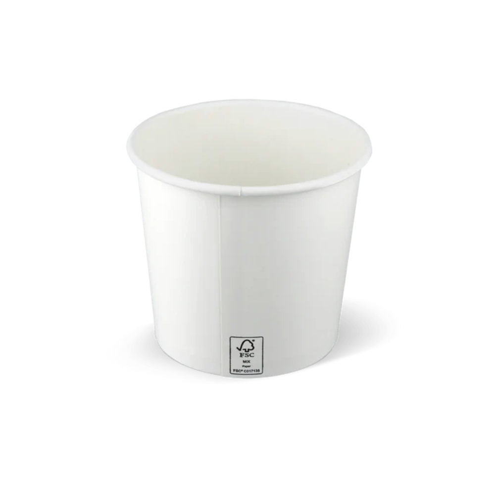 Weißer FSC-zertifizierter Eisbecher 360 ml – umweltfreundlicher Pappbecher für Eisdielen & To-Go