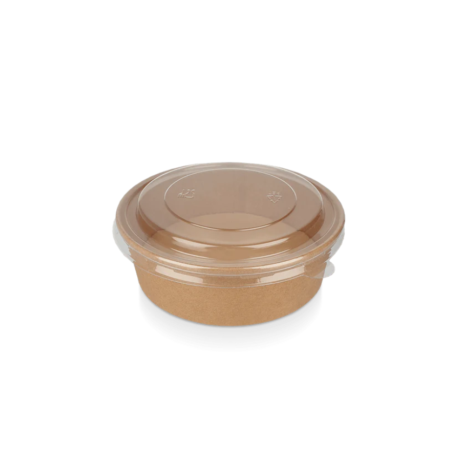 Salatschale 500 ml Ø 148 mm Kraftbraun Pappe – auslaufsicher, lebensmittelecht & recycelbar für Bowls, Salate & Take-Away
