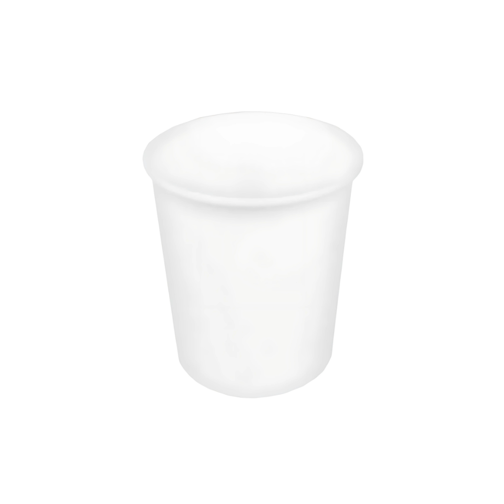 Weißer Pappbecher 177 ml Ø 73 mm – lebensmittelsicherer Karton mit PE-Beschichtung, umweltfreundlich für Espresso und To-Go