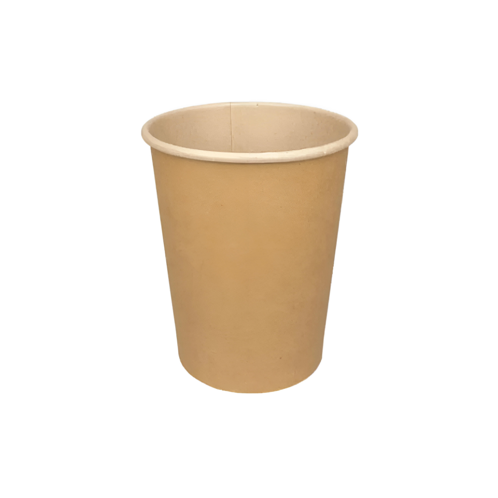 Kraftbraune Pappbecher 180ml, stabil mit PE-Beschichtung, auslaufsicher für Kaffee und To-Go-Getränke