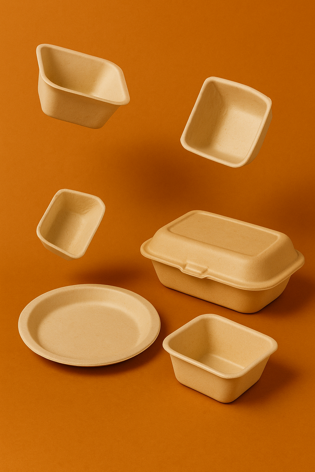 Bagasse-Geschirr im Einsatz – natürliche, fettresistente Verpackungslösung für warme Speisen und Take-Away-Menüs