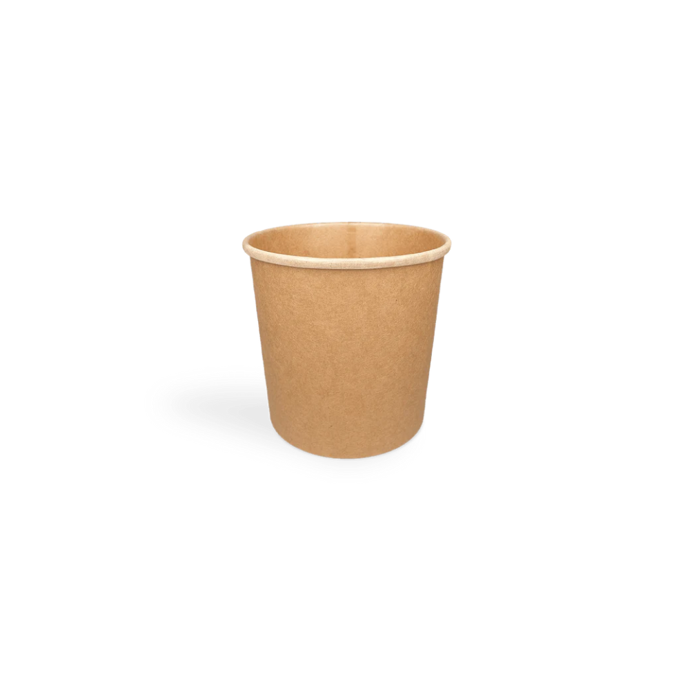 Papp-Suppenbecher, 750ml, Ø115mm, Kraftbaun, BIO