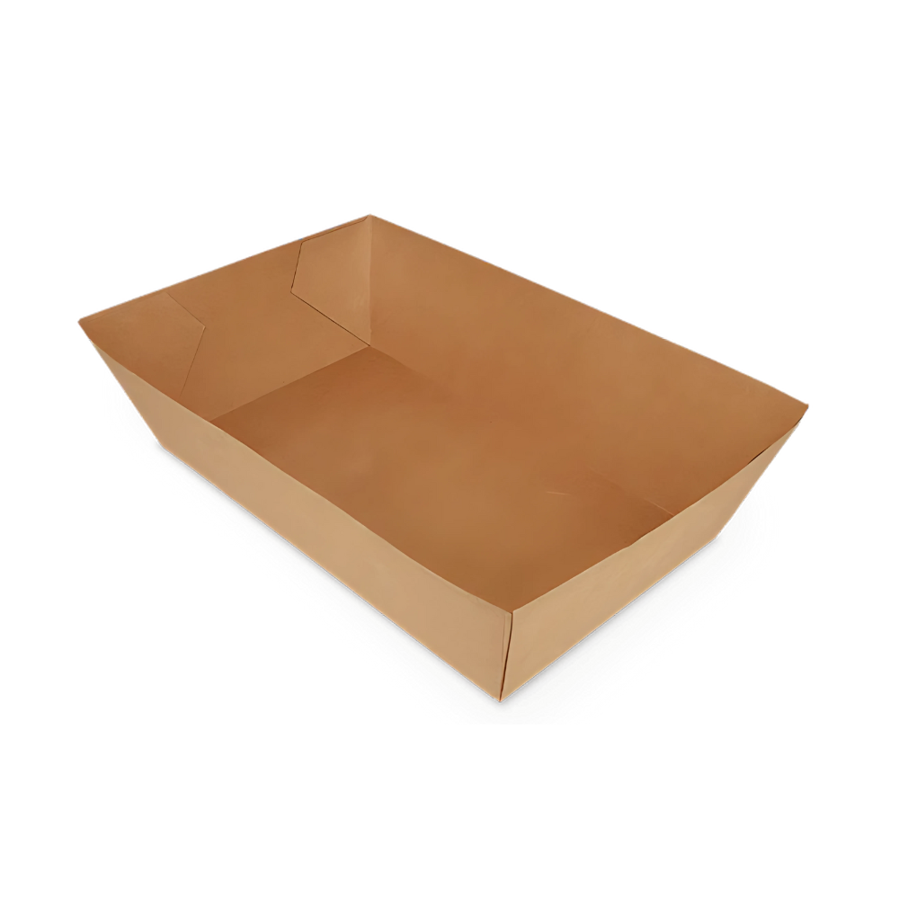 Papp-Snackschale, A50, 167x100x53mm, Kraftbraun