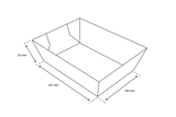 Papp-Snackschale, A50, 167x100x53mm, Kraftbraun