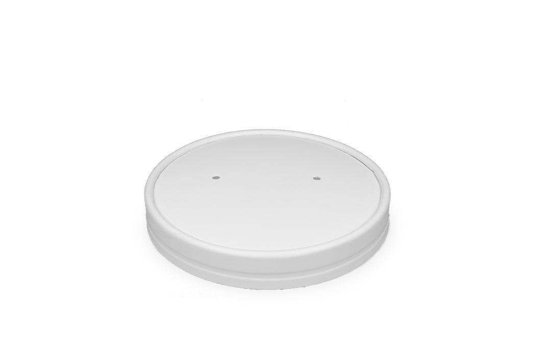 Papp-Suppenbecher Deckel, 750-1000ml, Ø118mm, Weiß, BIO