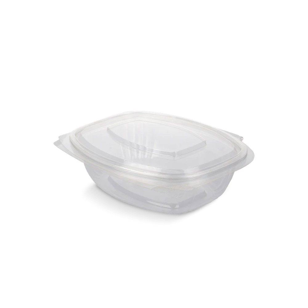 Salatschale mit Klappdeckel, 750ml, Transparent, BIO