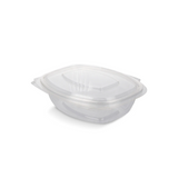 Salatschale mit Klappdeckel, 750ml, Transparent, BIO