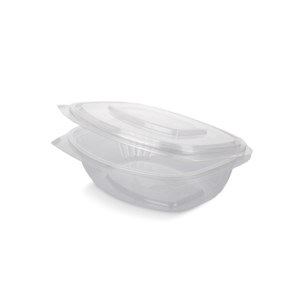 Salatschale mit Klappdeckel, 750ml, Transparent, BIO