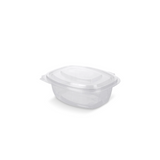 Salatschale mit Klappdeckel, 500ml, Transparent, rPET