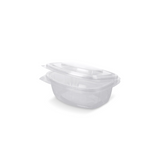 Salatschale mit Klappdeckel, 500ml, Transparent, rPET