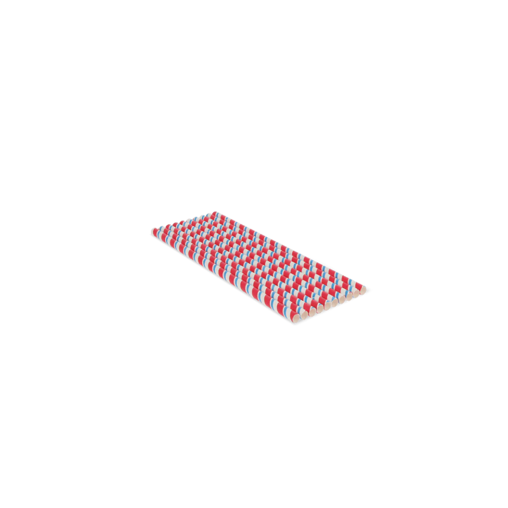 Papier-Strohhalme, 230mm, Ø8mm, Bunt, FSC