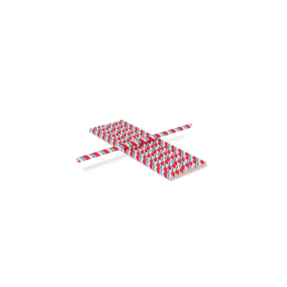 Papier-Strohhalme, 230mm, Ø8mm, Bunt, FSC