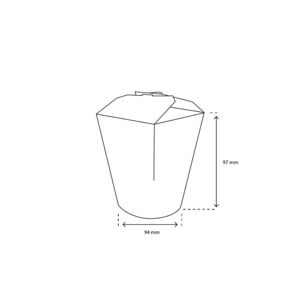 Papp-Nudelbox M, 750ml, Ø94mm, kraftbraun