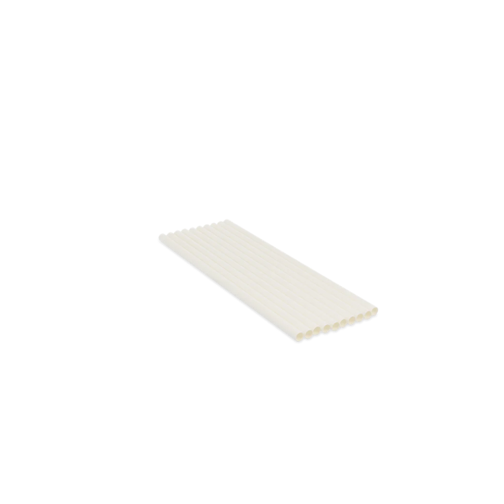 Papier-Strohhalme, 230mm, Ø8mm, Weiß, BIO