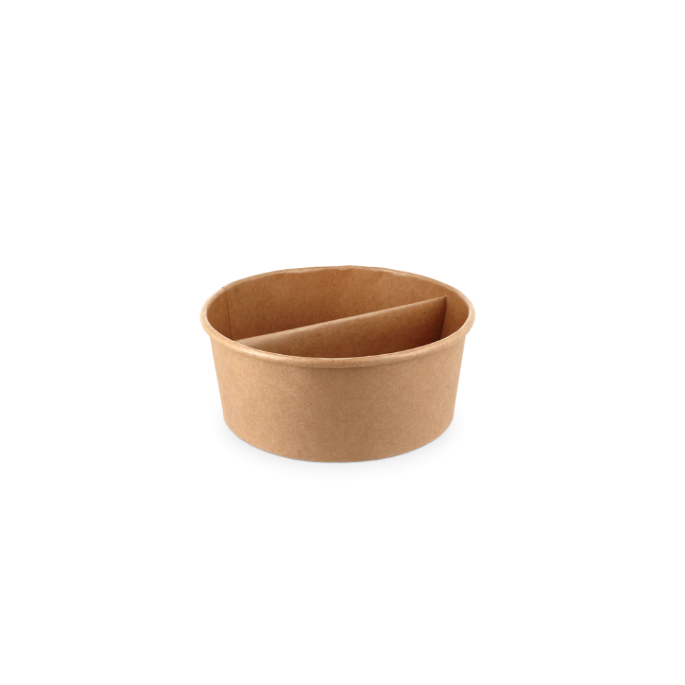 Papp-Teiler für Salatschalen mit, Ø148mm, Kraftbraun