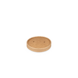 Papp-Suppenbecher Deckel, 240-360ml, Ø90mm, Kraftbaun, BIO