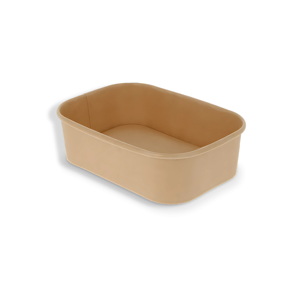 Papp-Mikrowellenschalen, 650ml, Kraftbraun