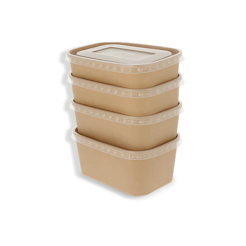 Papp-Mikrowellenschalen, 650ml, Kraftbraun