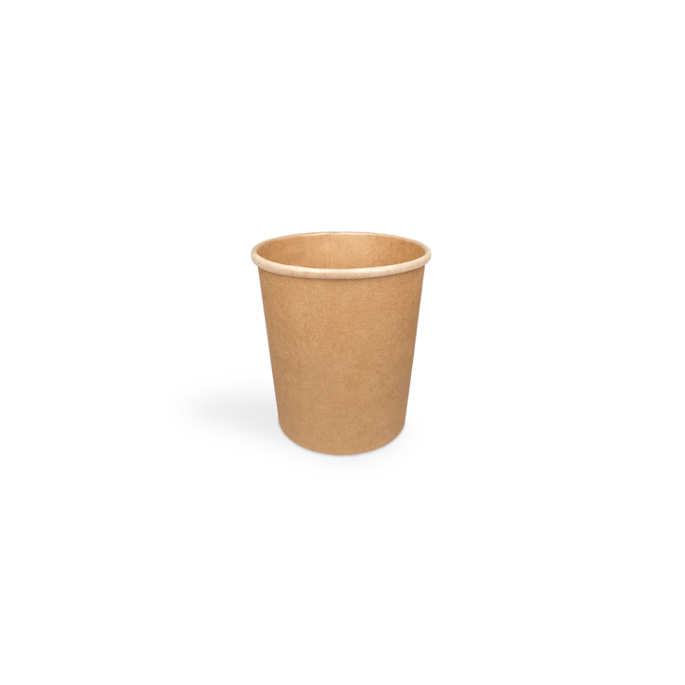 Papp-Suppenbecher, 450ml, Ø98mm, Kraftbaun, BIO