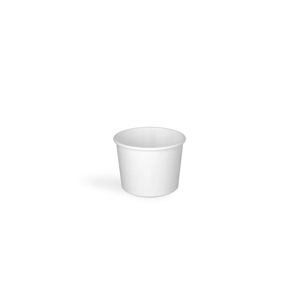 Papp-Suppenbecher, 240ml, Ø90mm, Weiß, BIO