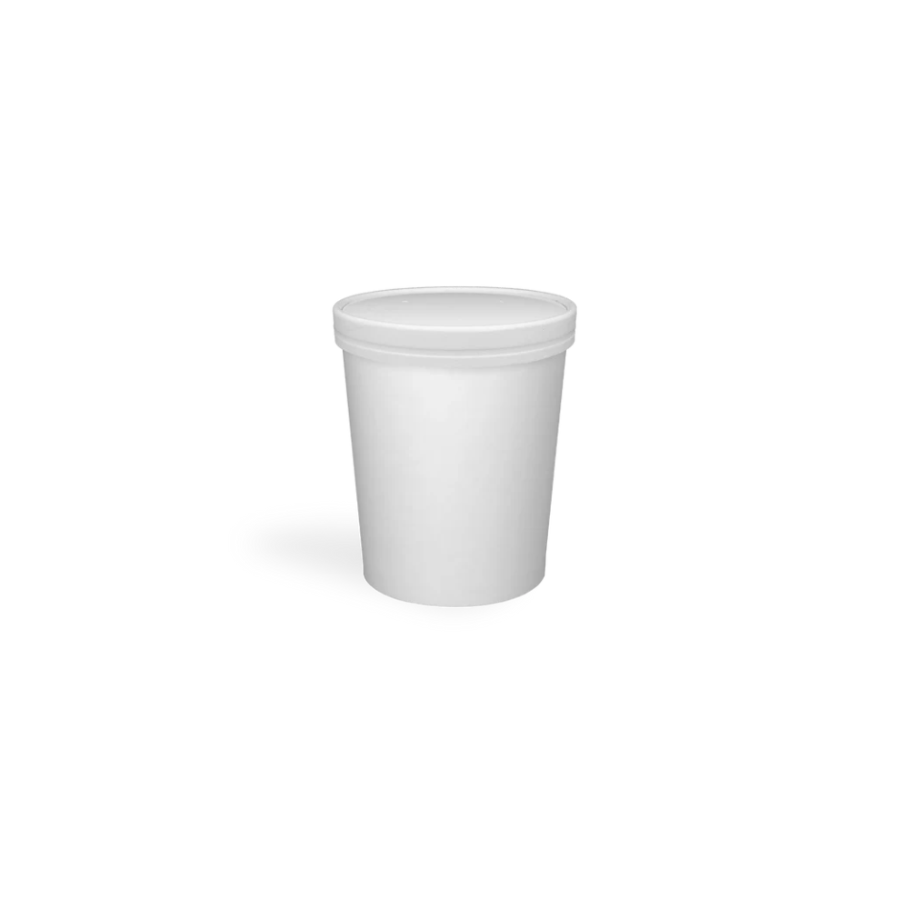 Papp-Suppenbecher, 1000ml, Ø118mm, Weiß, BIO