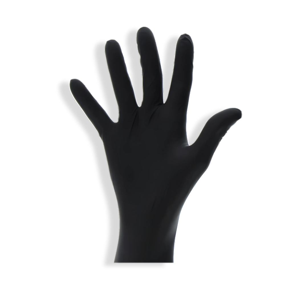 Einweghandschuhe S, Nitril, Cat III, Schwarz