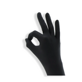 Einweghandschuhe S, Nitril, Cat III, Schwarz