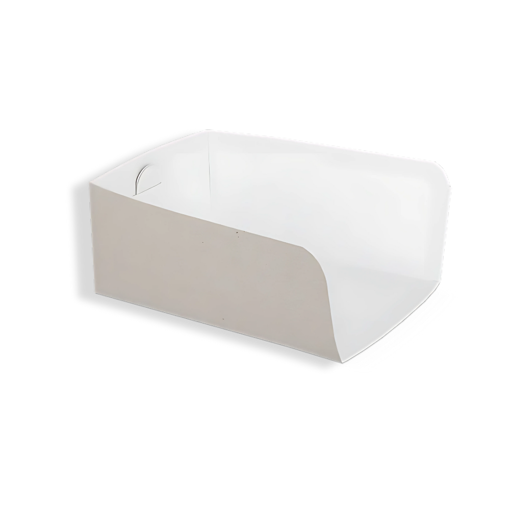 Papp-Snackschale, 230x70x50mm, BIO, Weiß