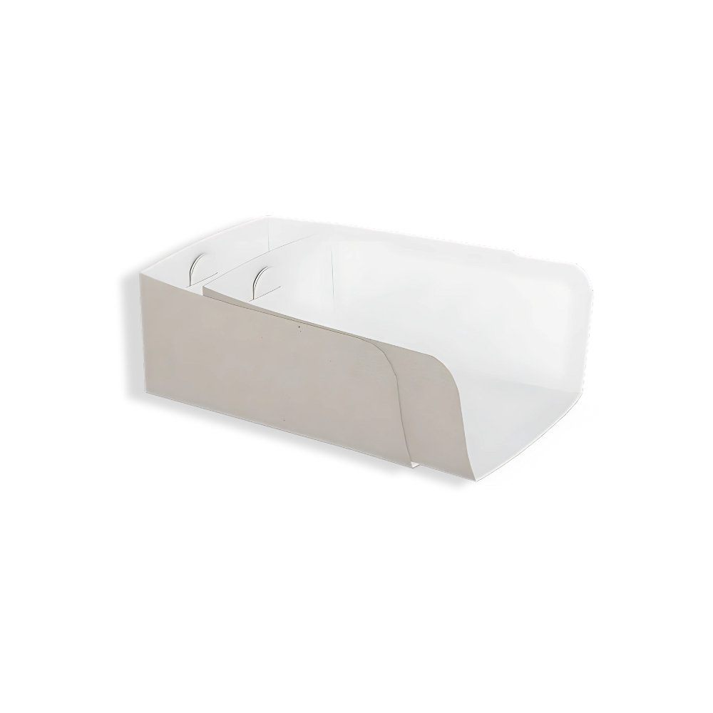 Papp-Snackschale, 230x70x50mm, BIO, Weiß