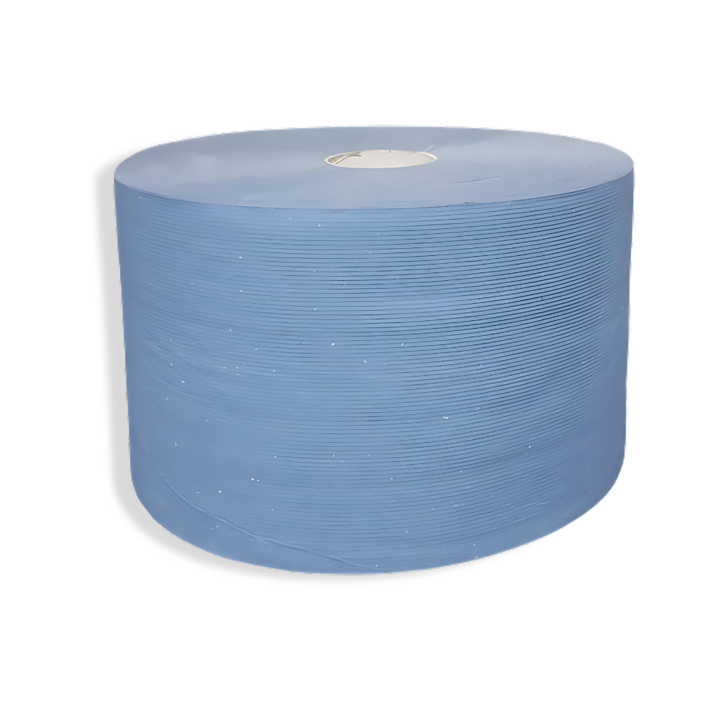 Industrie-Papiertücher, 2-lagig, 220mm, 380m Rolle, Schwer, Blau
