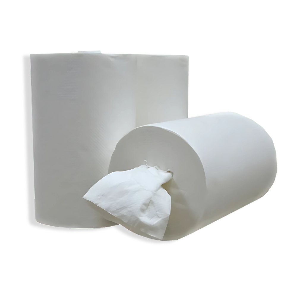 Papier-Handtücher, 1-lagig, 200mm, 115m Rolle, Weiß