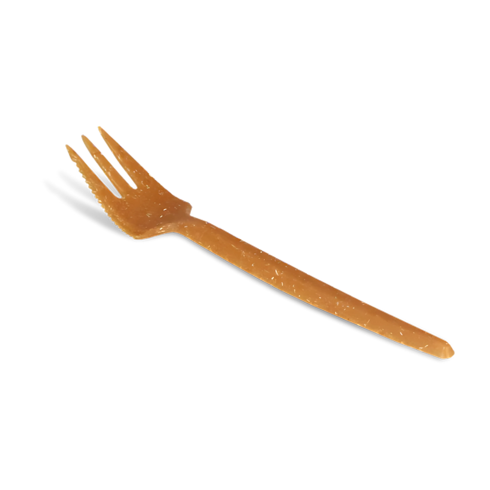 Snackgabel mit Schneidekante, wiederverwendbar, 130mm, Holz-Optik