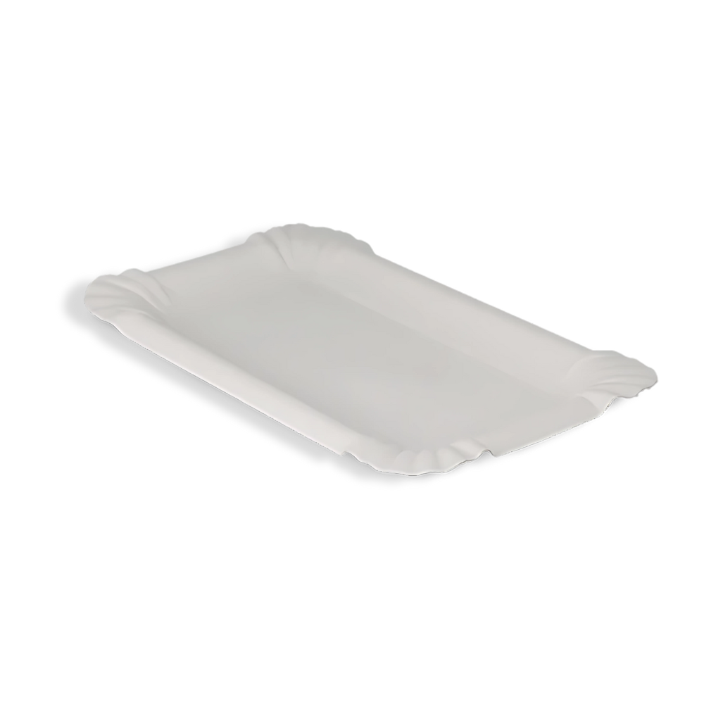 Pappteller, 100x160mm, Weiß