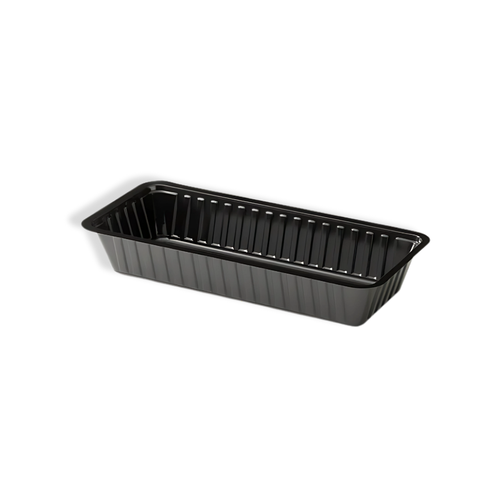 Snackschale, A18, 203x98x33mm, Kunststoff, Schwarz