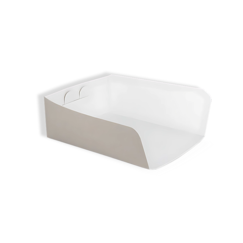 Papp-Snackschale, 170x130x60mm, BIO, Weiß
