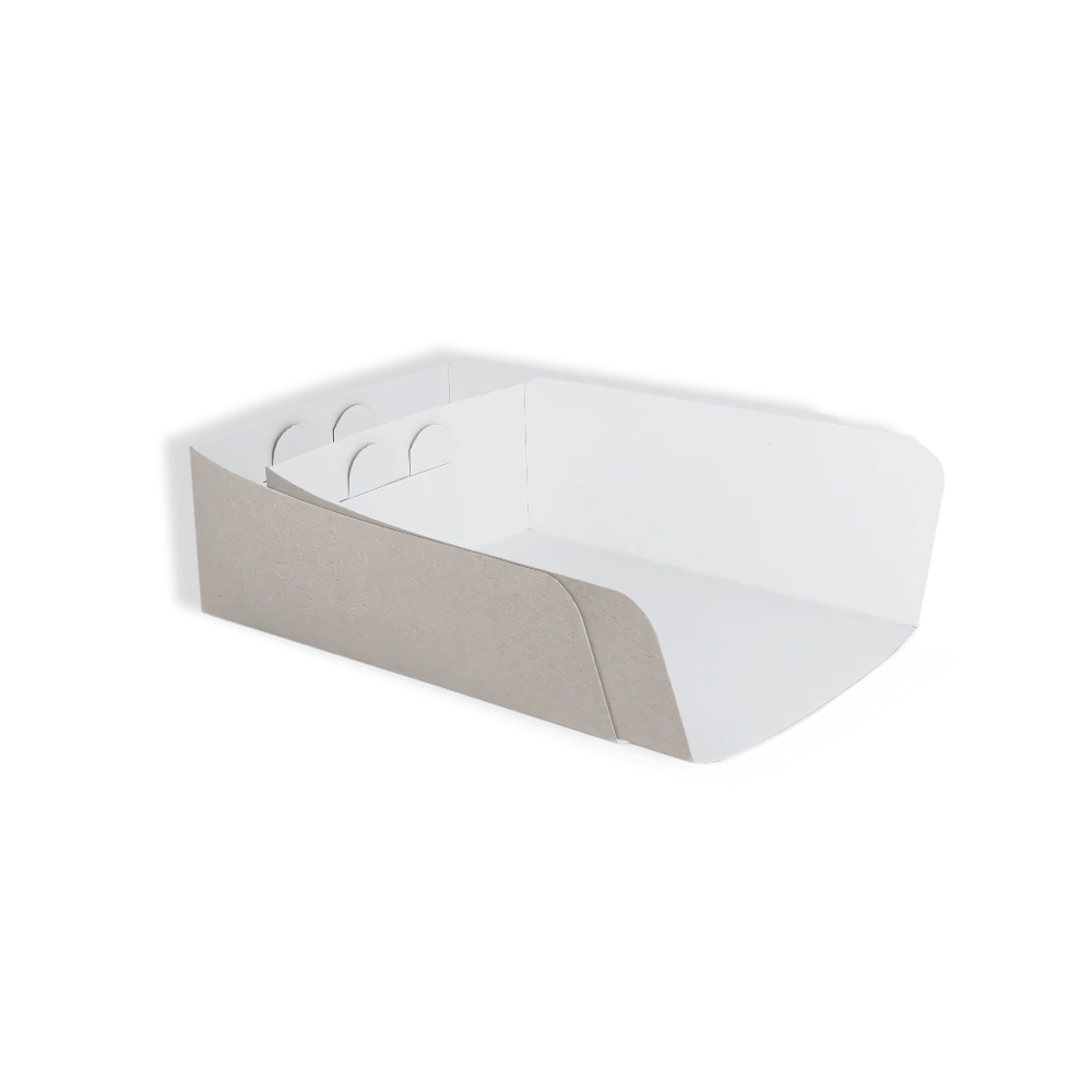 Papp-Snackschale, 170x130x60mm, BIO, Weiß