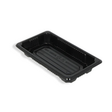 Sushi Tray mit Deckel XS, 160x90x20mm, Schwarz