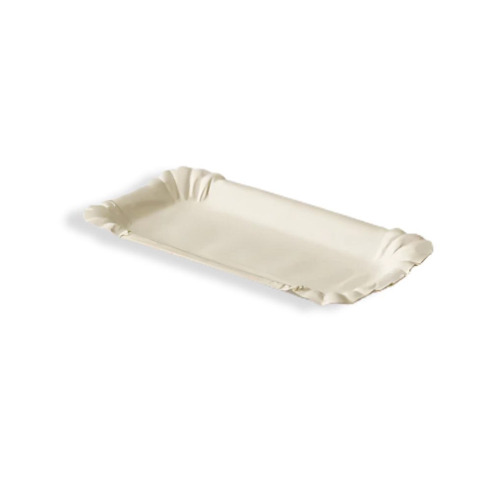 Pappteller, 130x70mm, weiß