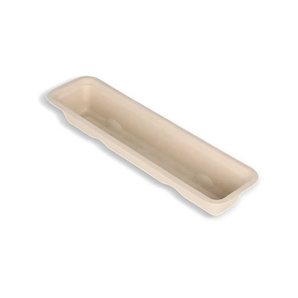Snackschale, A16S, 203x54x28mm, BIO, Zuckerrohr, Natur