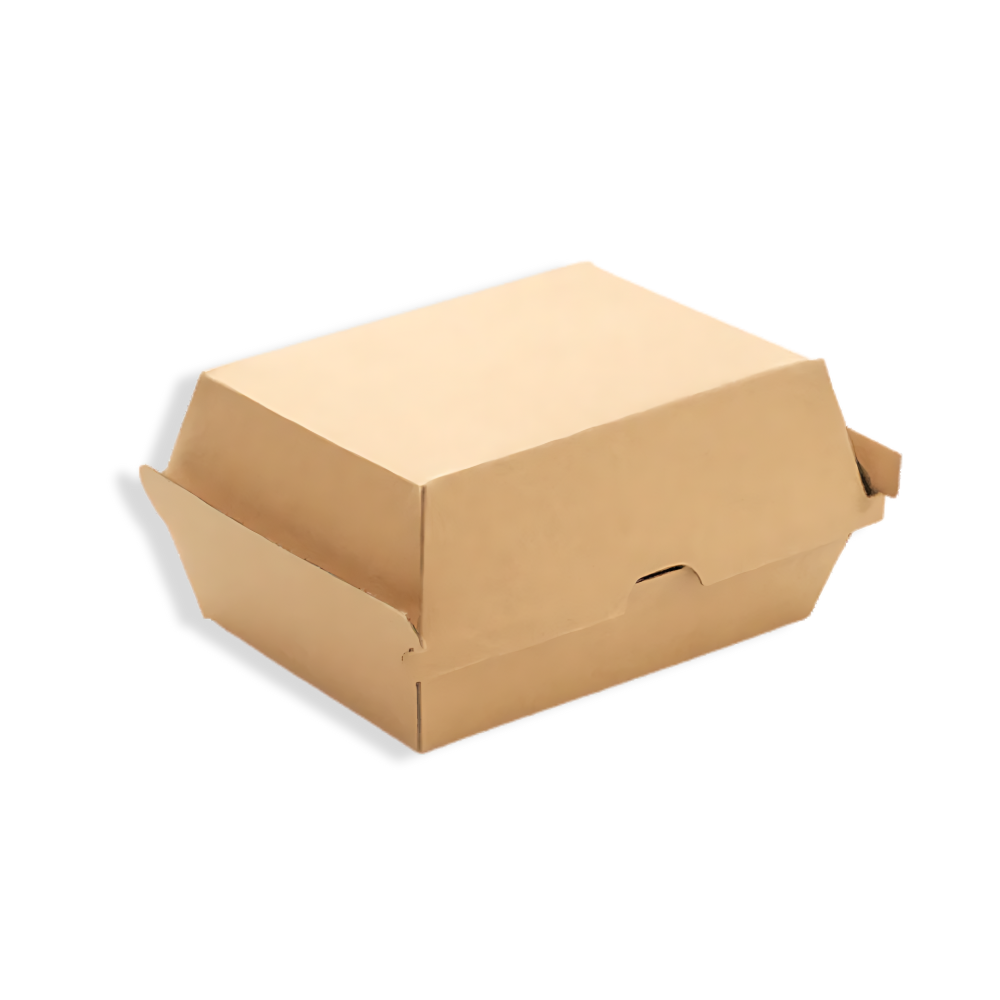 Hamburger box, L, 140x100x80mm, Kraftbraun