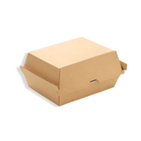 Hamburger box, L, 140x100x80mm, Kraftbraun