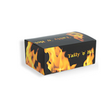 Papp-Snackbox "Fried Chicken/Tasty 'n Hot", S, 144x85x60mm, Bedruckt