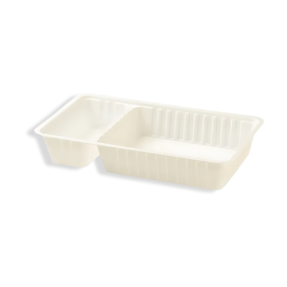Snackschale, A20, 2-geteilt, 205x122x36mm, Kunststoff, Weiß